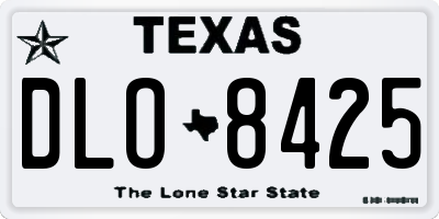 TX license plate DLO8425