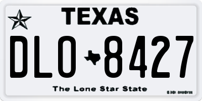 TX license plate DLO8427