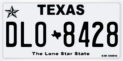 TX license plate DLO8428