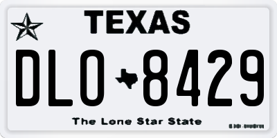 TX license plate DLO8429