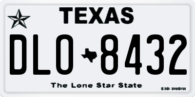 TX license plate DLO8432
