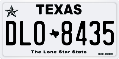 TX license plate DLO8435