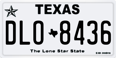 TX license plate DLO8436