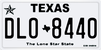 TX license plate DLO8440