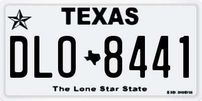 TX license plate DLO8441