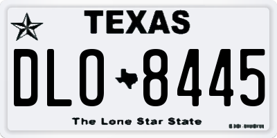 TX license plate DLO8445