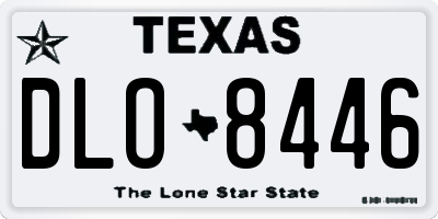 TX license plate DLO8446