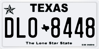 TX license plate DLO8448