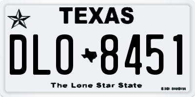 TX license plate DLO8451