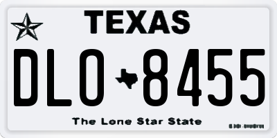 TX license plate DLO8455