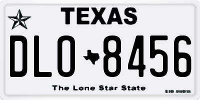 TX license plate DLO8456