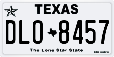 TX license plate DLO8457