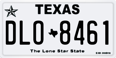 TX license plate DLO8461