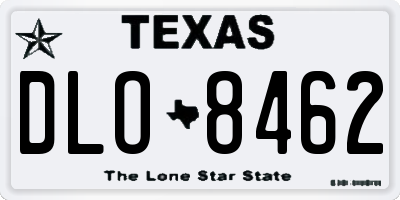 TX license plate DLO8462