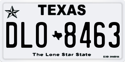 TX license plate DLO8463
