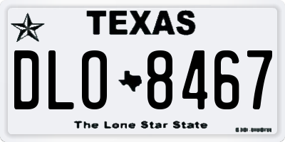 TX license plate DLO8467