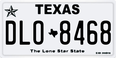 TX license plate DLO8468