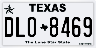 TX license plate DLO8469