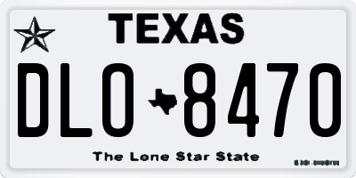 TX license plate DLO8470