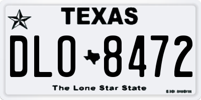 TX license plate DLO8472