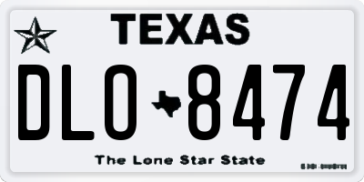 TX license plate DLO8474