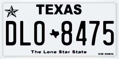 TX license plate DLO8475