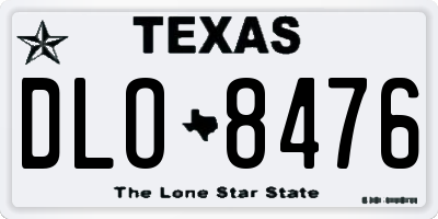 TX license plate DLO8476