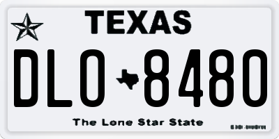 TX license plate DLO8480
