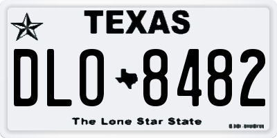 TX license plate DLO8482