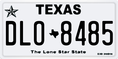 TX license plate DLO8485