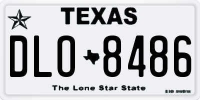 TX license plate DLO8486