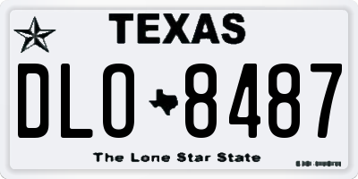 TX license plate DLO8487