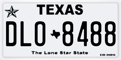TX license plate DLO8488