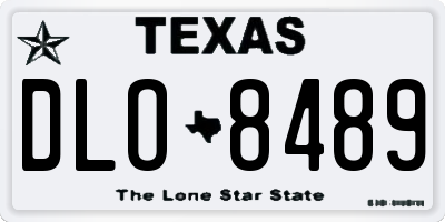 TX license plate DLO8489