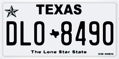 TX license plate DLO8490