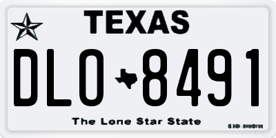 TX license plate DLO8491