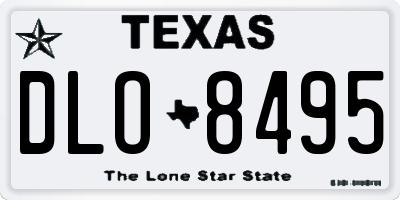 TX license plate DLO8495
