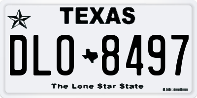 TX license plate DLO8497