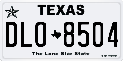 TX license plate DLO8504