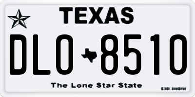 TX license plate DLO8510