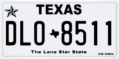 TX license plate DLO8511