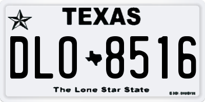 TX license plate DLO8516