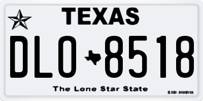 TX license plate DLO8518
