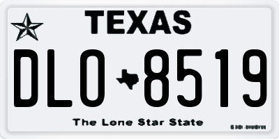 TX license plate DLO8519