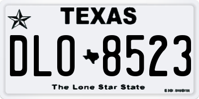 TX license plate DLO8523