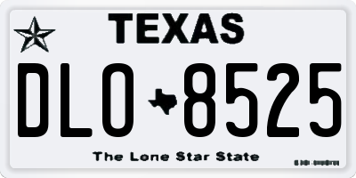 TX license plate DLO8525