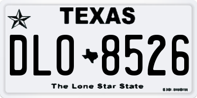TX license plate DLO8526