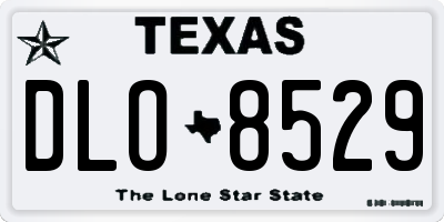TX license plate DLO8529