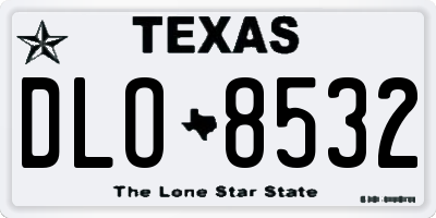 TX license plate DLO8532