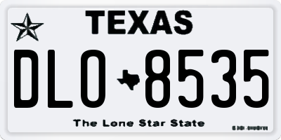 TX license plate DLO8535